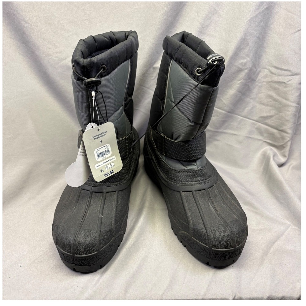 George Men Winter Snow Boots Black Gray Insulated Duck Boots Temperature Rated 7